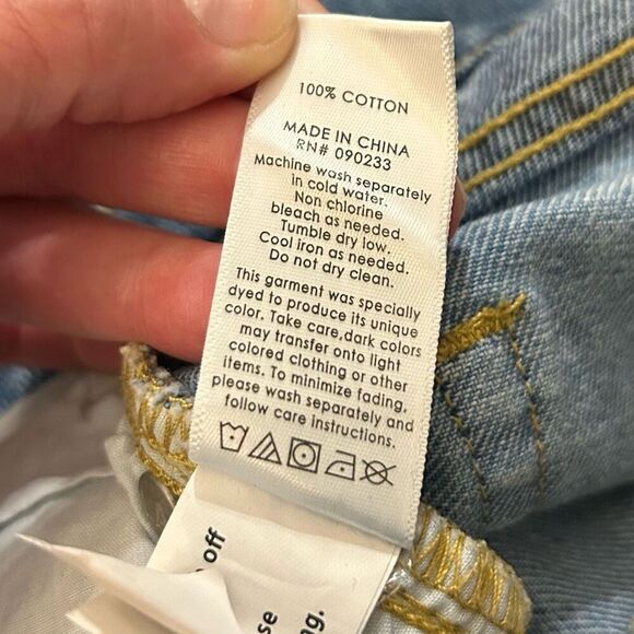 PACSUN Jeans Vintage Icon Two Tone Blue High Rise Rigid Size 27 Preloved - Picture 6 of 6